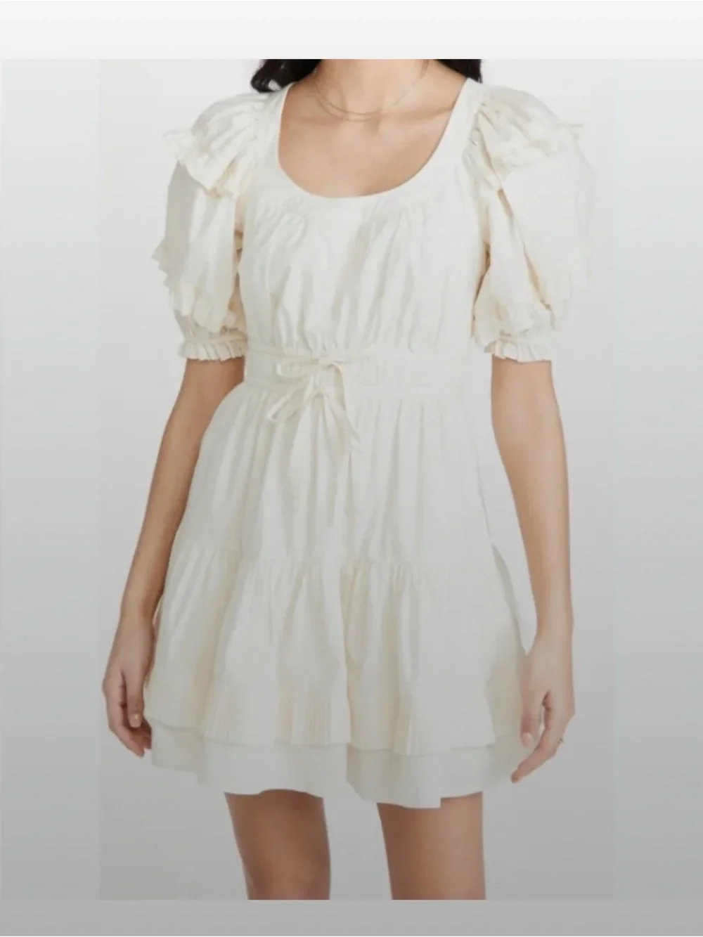 Ulla Johnson Scoop Neck Mini Dress - Picture 4 of 6